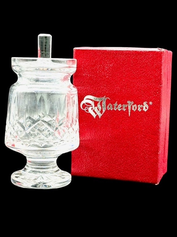 WATERFORD CRYSTAL COVERED JAM JAR 5.5" (1 of 8)