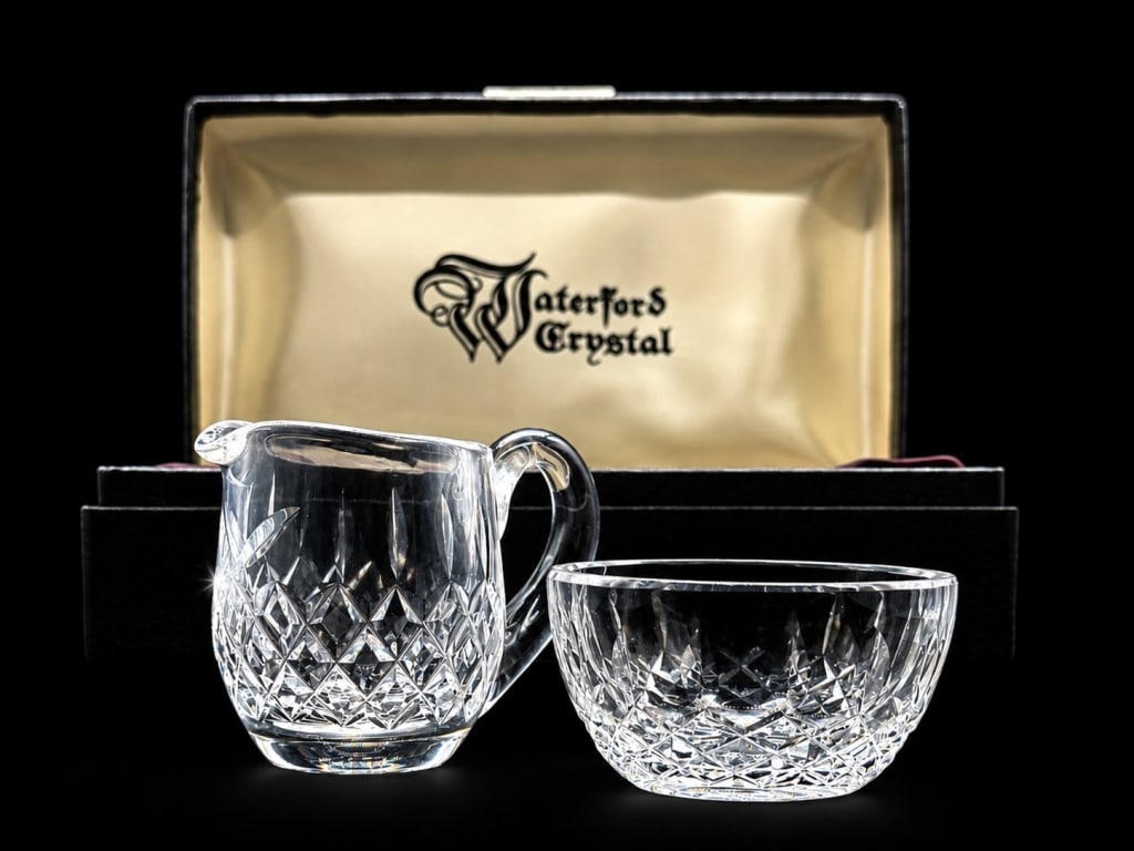 WATERFORD CRYSTAL PRESENTATION SET CRM & SGR 6" (1 of 14)