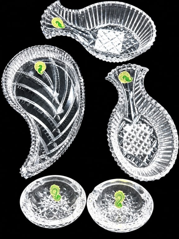 WATERFORD CRYSTAL LOT OF 5 DISHES 7" (1 of 13)