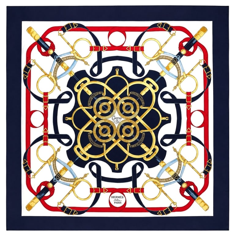 HERMES EPERON D'OR SILK SCARF 35" (1 of 7)