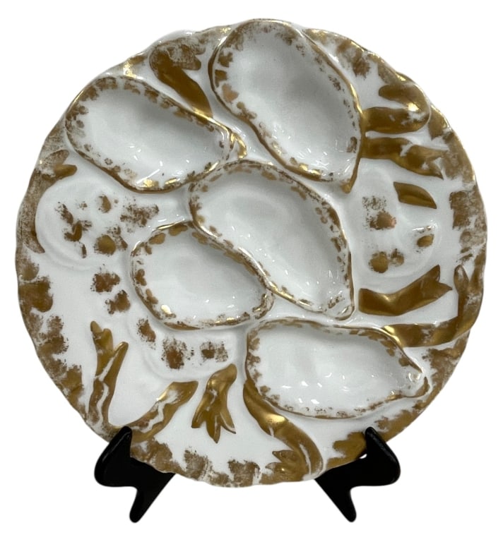 VINTAGE OYSTER PORCELAIN SERVER 8.5" (1 of 6)