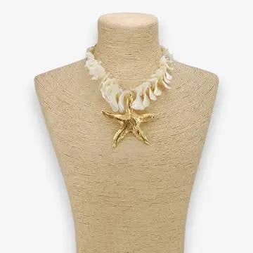 CHUNKY HANDMADE SHELL NECKLACE - 4