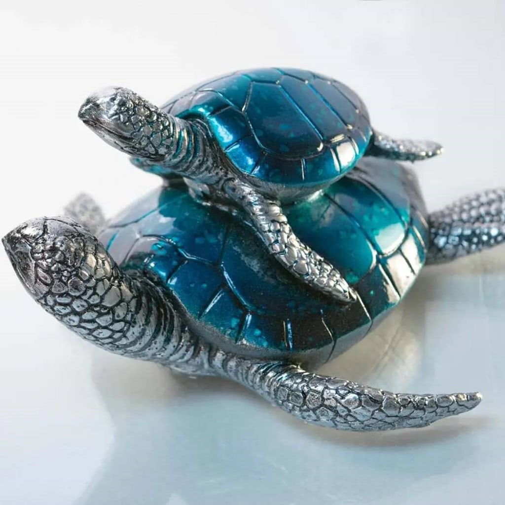 NEW PAIR ODF BLUE TURTLES (1 of 2)