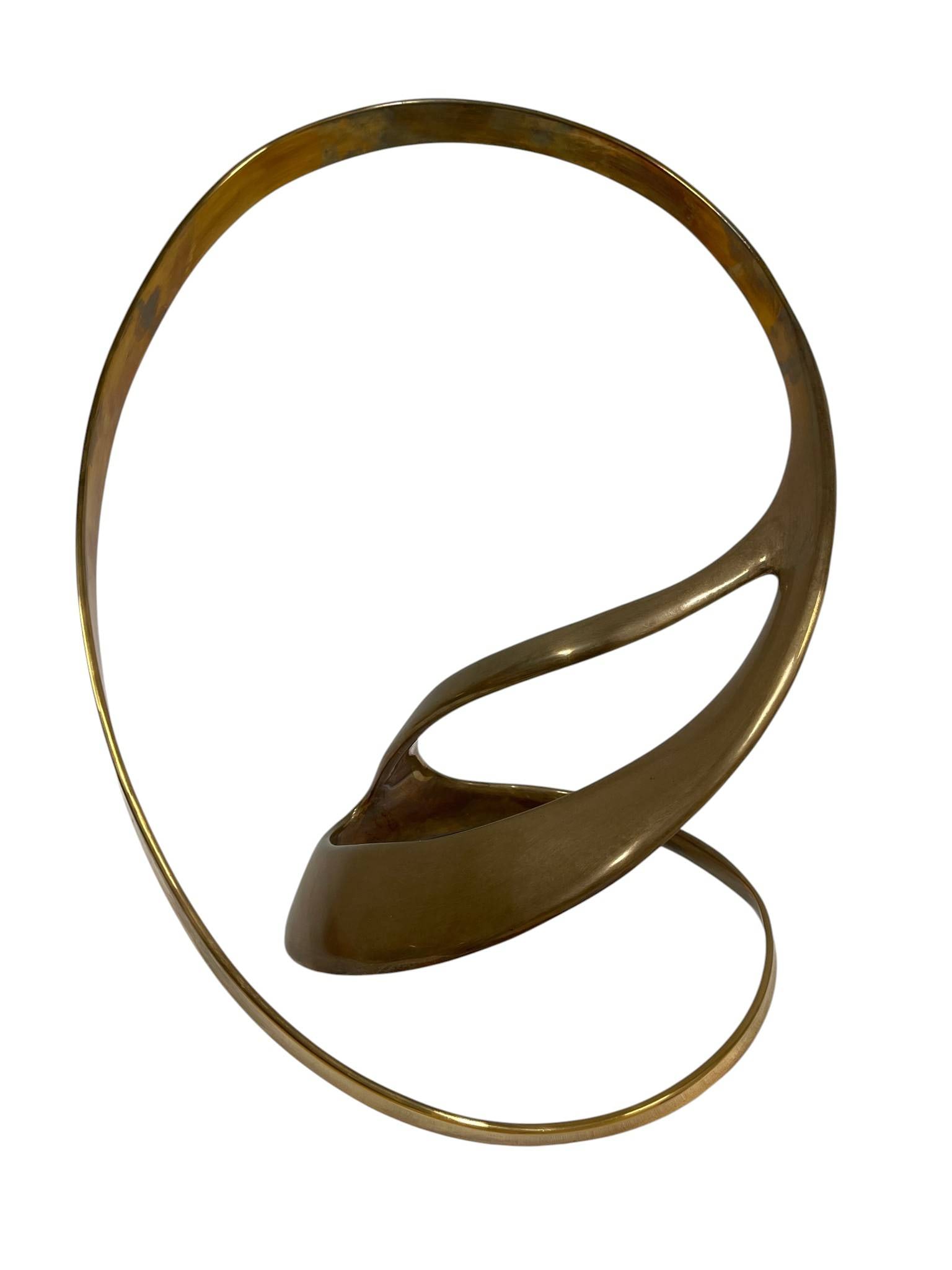 LARGE BRASS MODERN ABSTRACT SCULPTURE 20" (1 of 5)