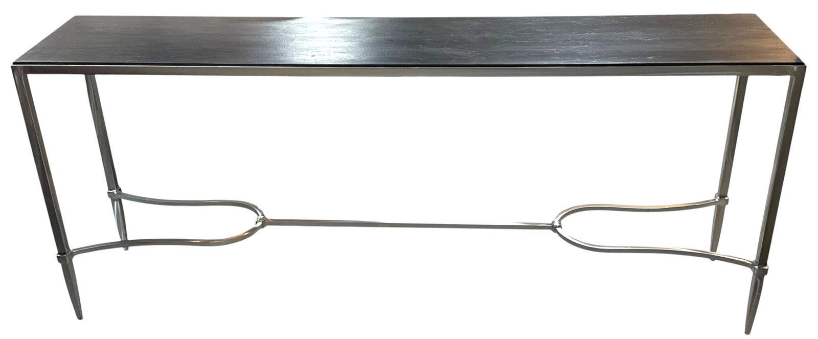 MODERNIST WOOD INLAID ARCHITECTURAL CONSOLE TABLE (1 of 10)