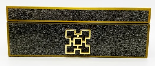 NEW! SHAGREEN STYLE DECORATIVE JEWELRY BOX 4" X 7X (1 of 4)