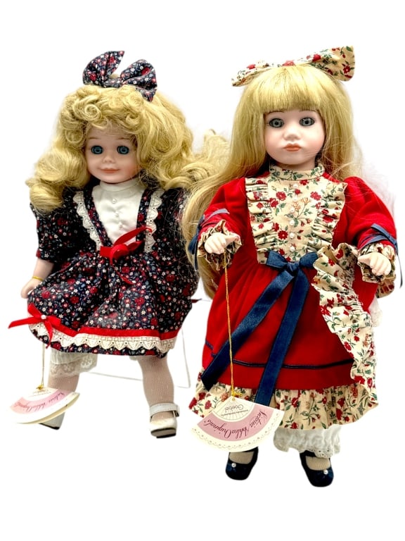 VICTORIA ASHLEA ORIGINALS PORCELAIN DOLL PAIR 9" (1 of 7)