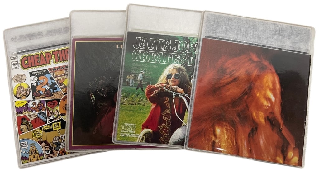 JANIS JOPLIN CD ALBUM COLLECTION LOT OF 4 PCS: Collection of Janis Joplin compact discs including Greatest Hits and additional album releases. The lot features multiple titles with original cover artwork. A nice grouping for collectors of classic 
