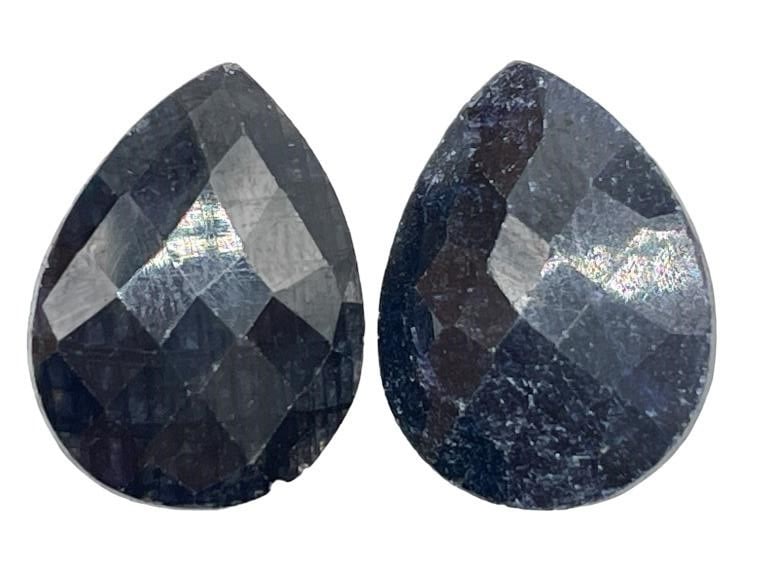 15 CT FACETED BLUE SAPPHIRE STONES LOT SU41: 15 CT FACETED BLUE SAPPHIRE STONES LOT SU41-MA081324