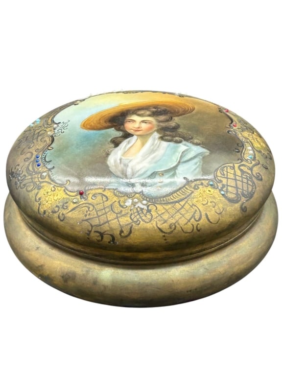 T&V LIMOGES FRANCE HAND-PAINTED POWDER BOX (1 of 16)