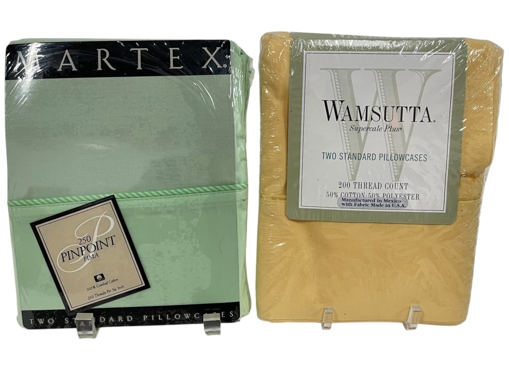 LOT OF 2 SETS STANDARD PILLOWCASES ? MARTEX 250 PS (1 of 2)
