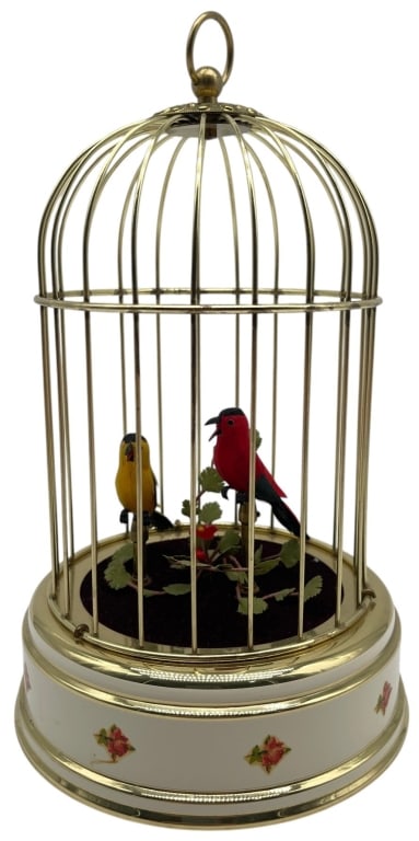 VINTAGE MUSICAL BIRDCAGE AUTOMATON 10 IN (1 of 6)