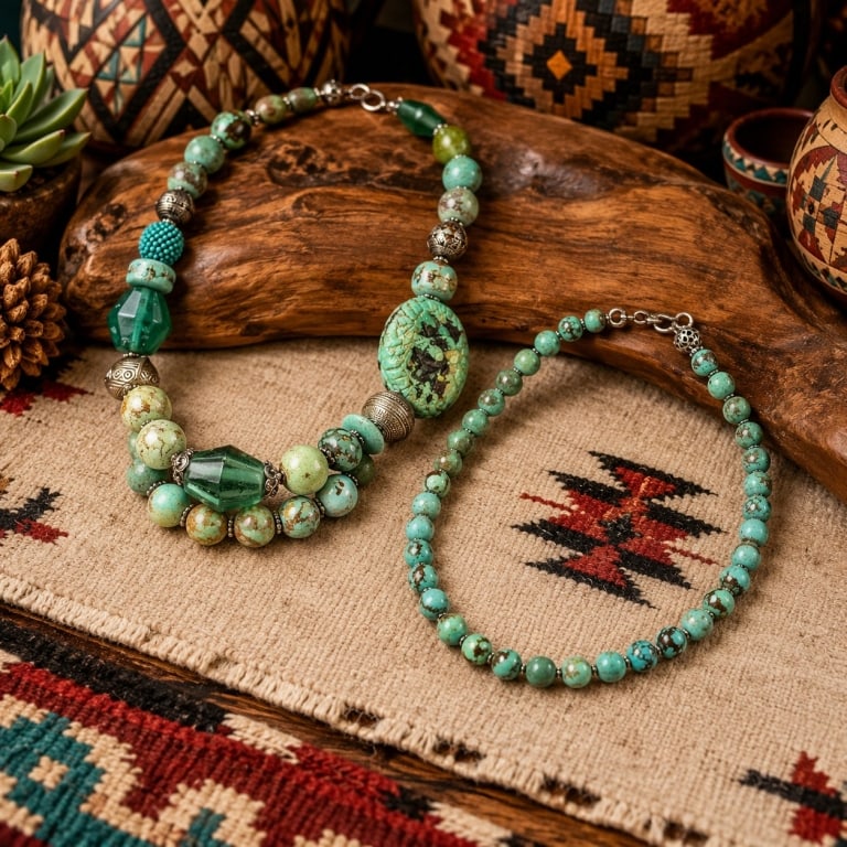 TURQUOISE NECKLACES LOT OF 2 18IN (1 of 6)