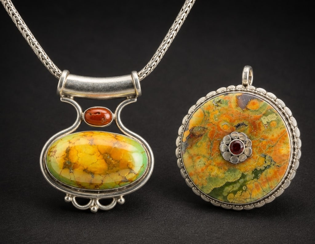 STERLING PENDANTS & CHAIN LOT 9IN (1 of 5)