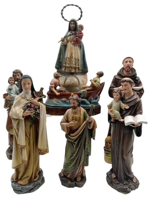 RELIGIOUS FIGURINES COLLECTION LOT 6 11in (1 of 5)