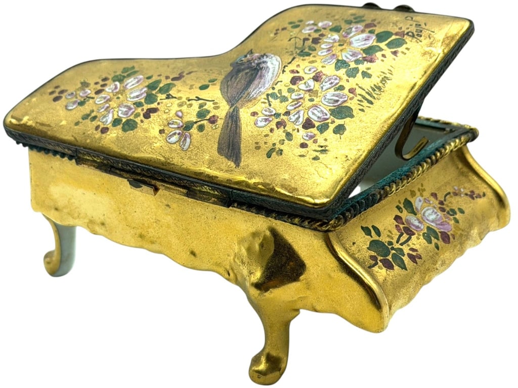 LIMOGES PEINT MAIN PIANO TRINKET BOX 4" (1 of 7)
