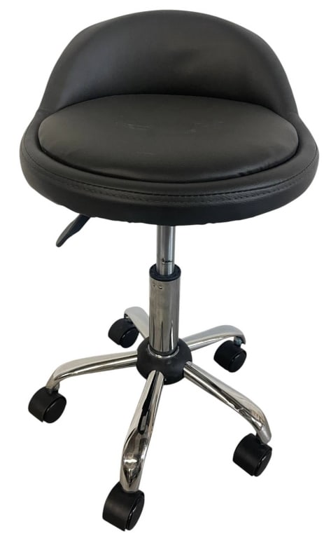 BLACK UPHOLSTERED HYDRAULIC STOOL 25" (1 of 7)
