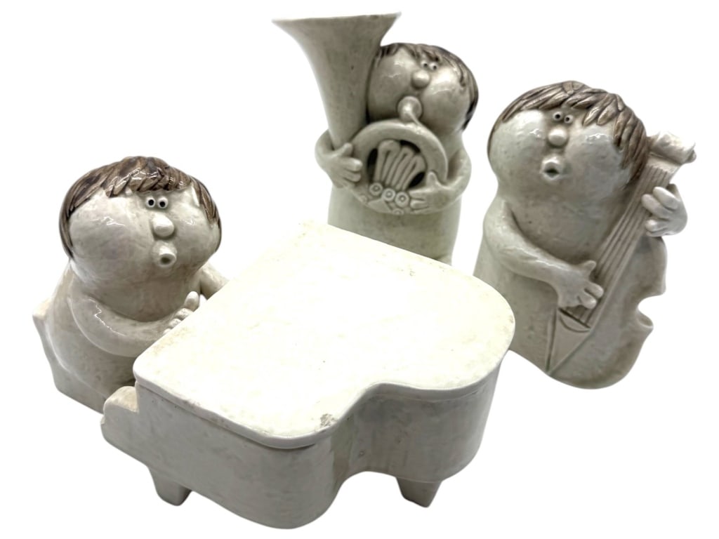 FITZ & FLOYD MUSICAL BAND FIGURES 6" LOT OF 4 (1 of 5)