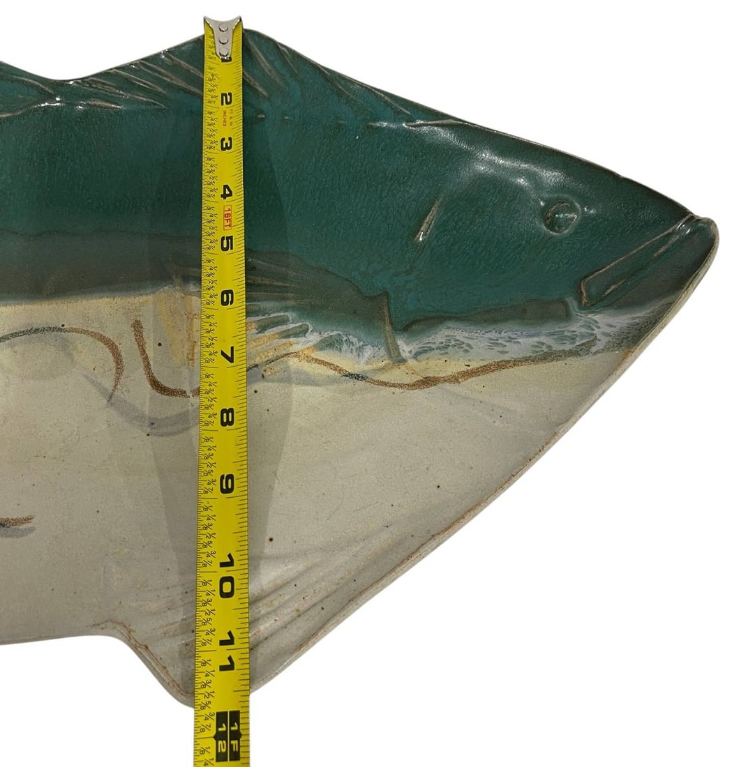 LARGE CERAMIC FISH SERVING PLATTER 21" - 3