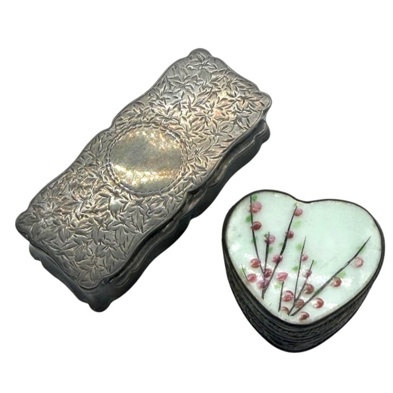 STERLING SILVER TRINKET BOX LOT 3" (1 of 5)