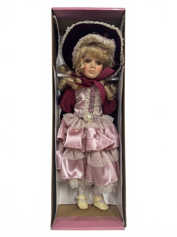 Chatelaine Porcelain Doll in Original Box (1 of 2)