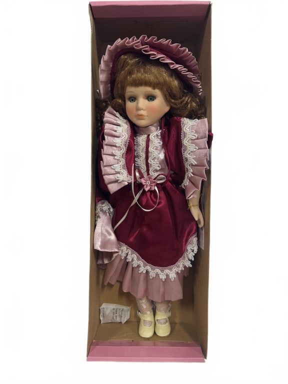 Chatelaine Porcelain Doll in Original Box (1 of 2)