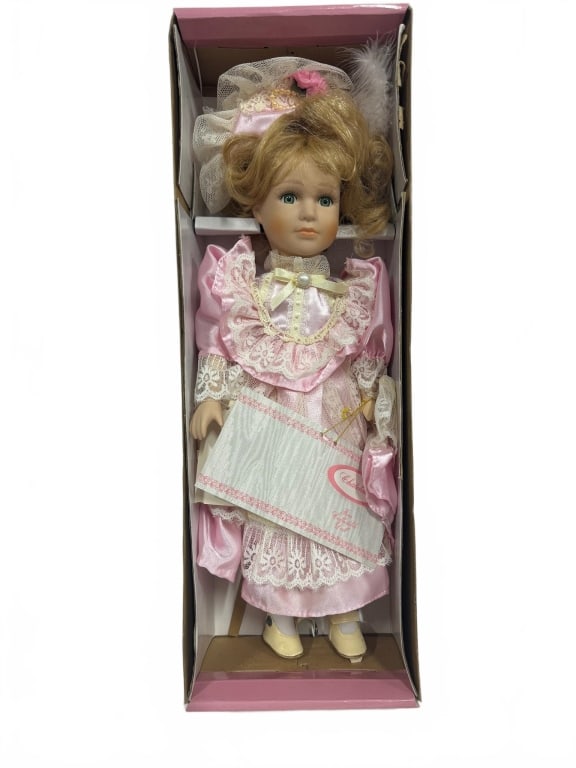 Chatelaine Porcelain Doll in Pink Dress (1 of 2)