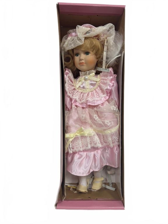 Chatelaine Porcelain Doll in Pink Dress (1 of 2)