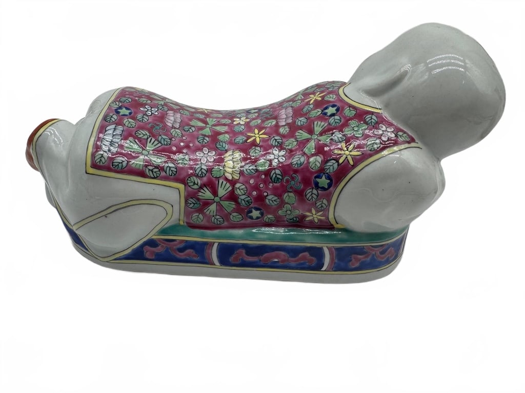 Chinese Porcelain Pillow Reclining Child (1 of 3)