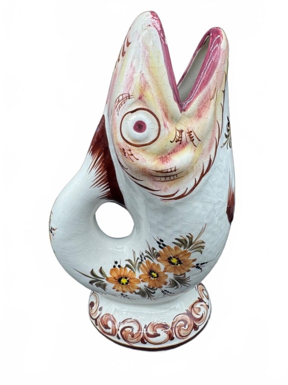 R.C. Portugal Fish-Form Ceramic Jug (1 of 4)