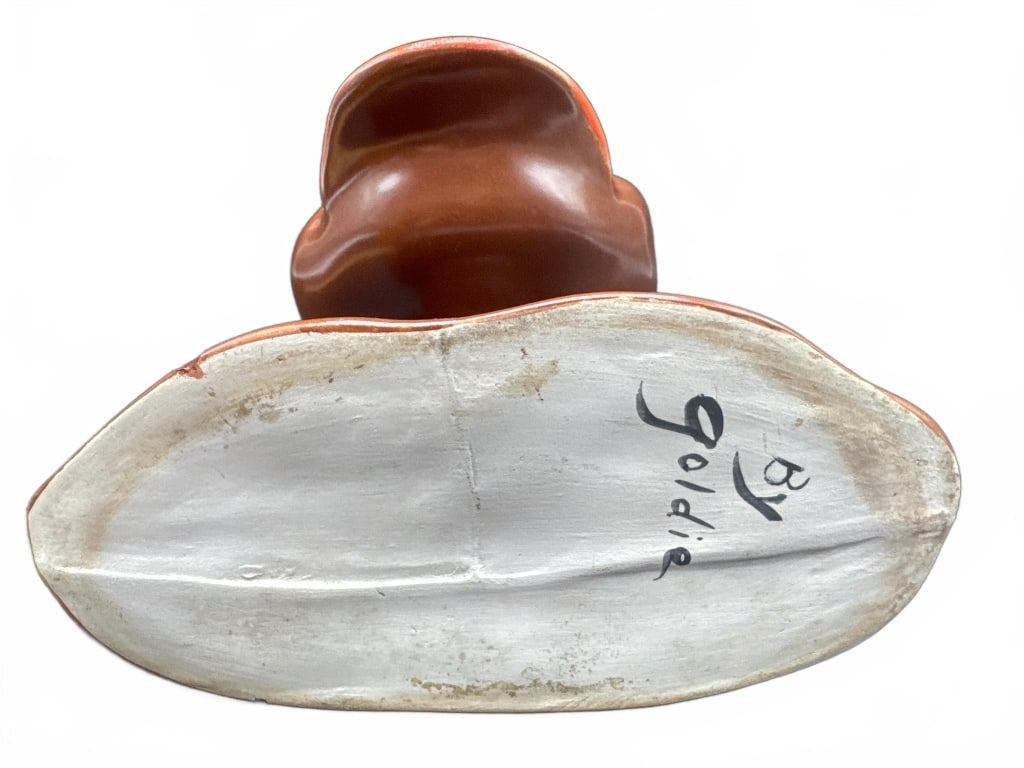 Ceramic Monkey Head Vase by Goldie - 3