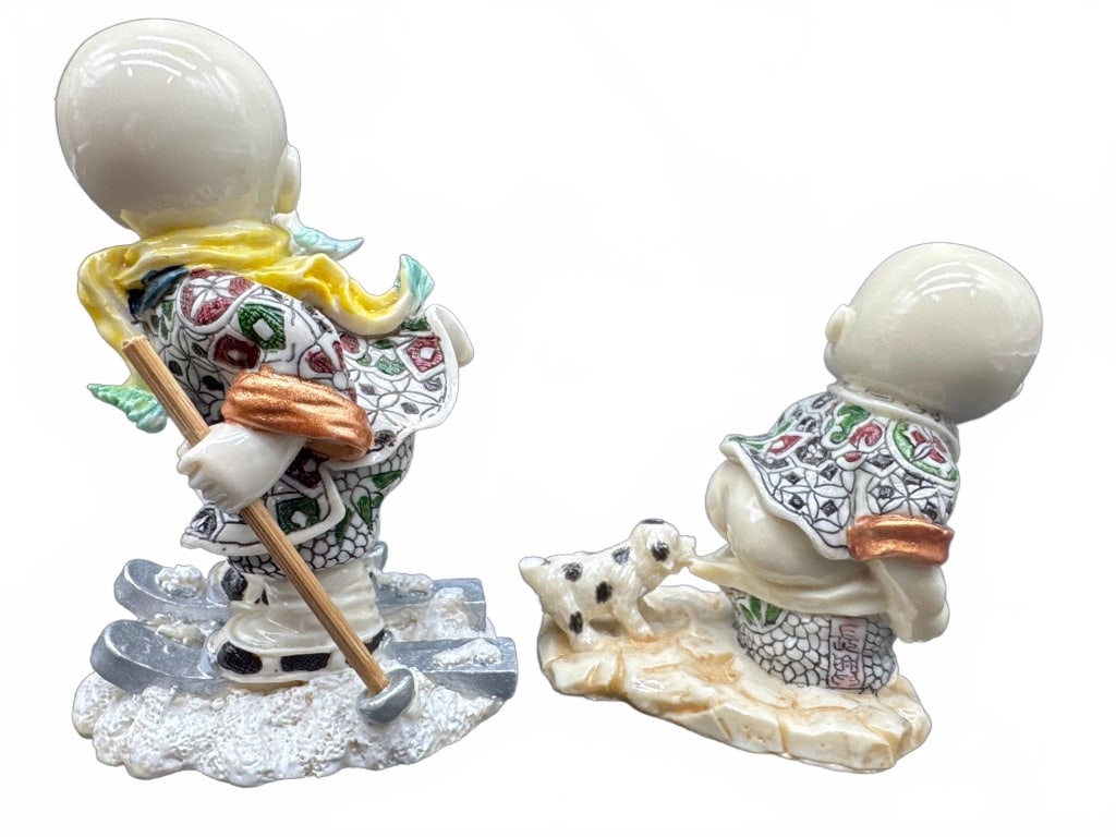Porcelain Chinese Boy Figurines - 3