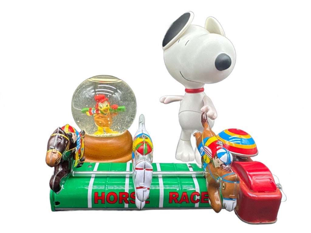 Snoopy Figure, Snow Globe & Schylling Horse (1 of 4)