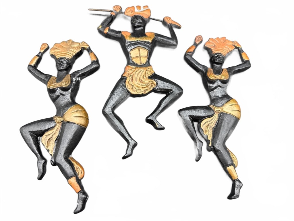 3 Cast Metal Wall Plaques Figures (1 of 3)