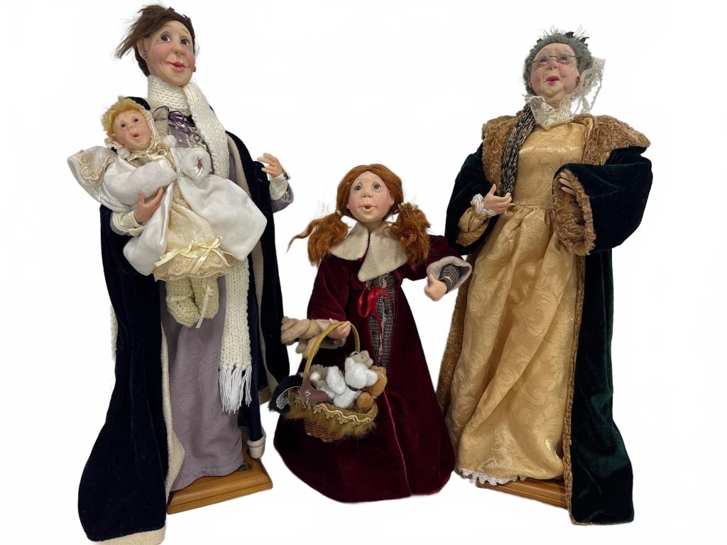 Three Articulated Holiday Dolls (1 of 4)