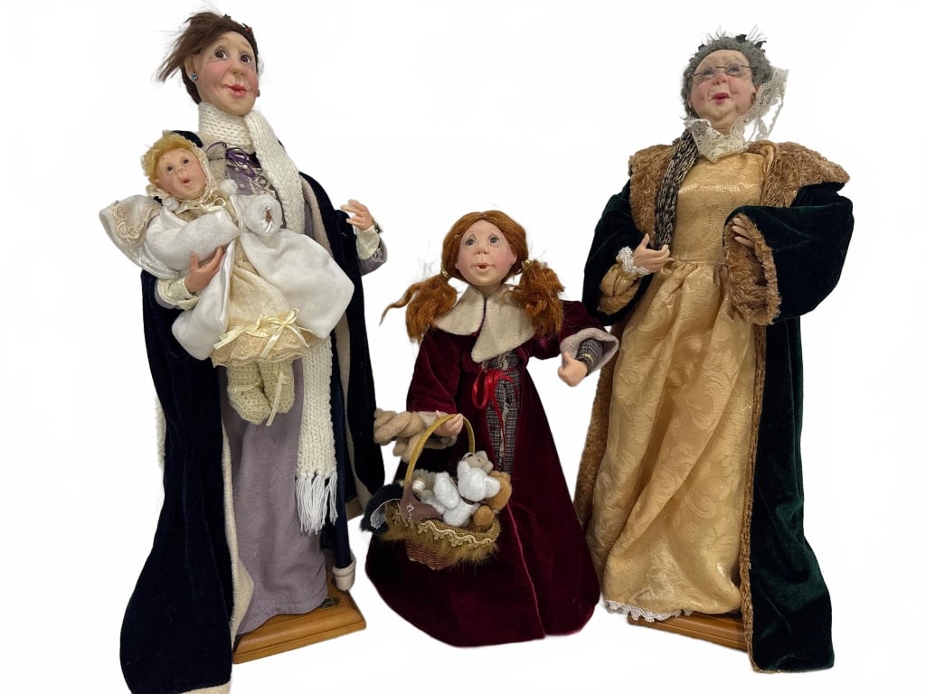 Three Articulated Holiday Dolls - 2