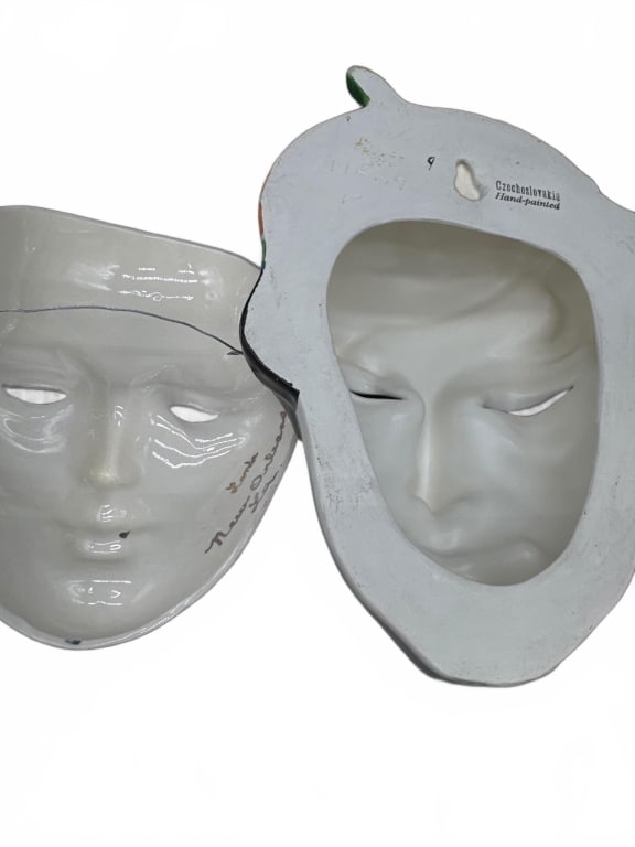 Hand-Painted Porcelain Masks - 3
