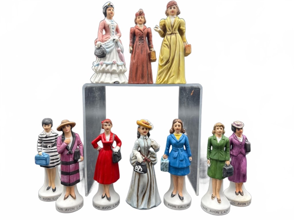 10 Avon Calling Lady Figurines - 2