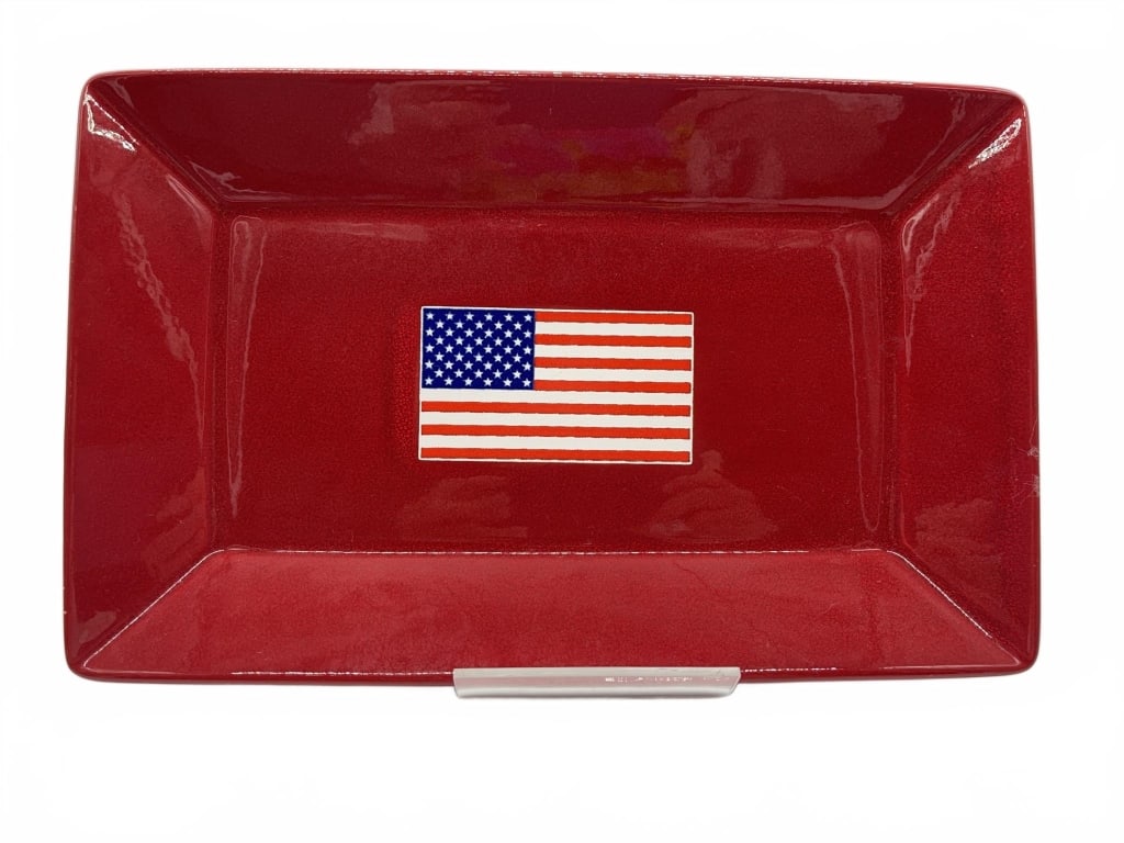 Waechtersbach USA Flag Red Ceramic Tray - 2