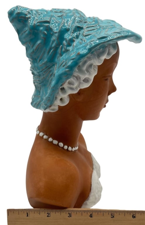 ITALIAN CERAMIC LADY BUST 10" - 11