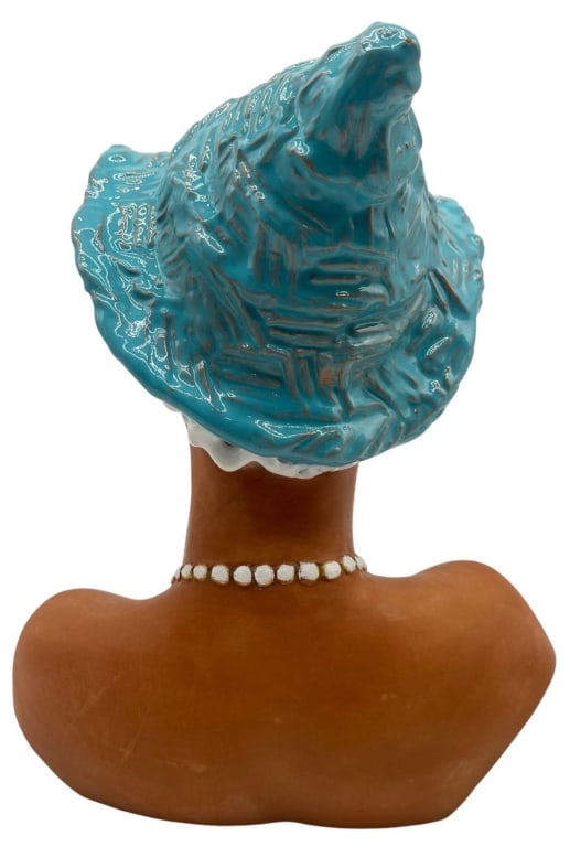 ITALIAN CERAMIC LADY BUST 10" - 4