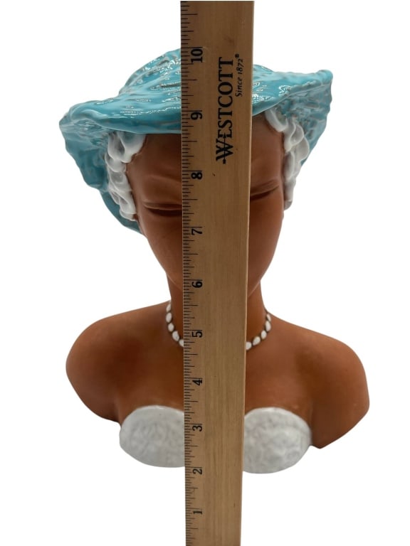 ITALIAN CERAMIC LADY BUST 10" - 8