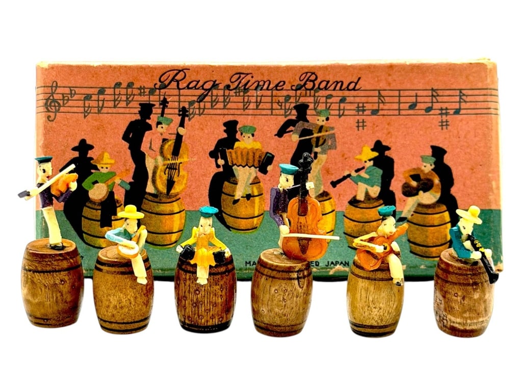OCCUPIED JAPAN ANTIQUE RAG TIME BAND FIGURES 6" (1 of 9)