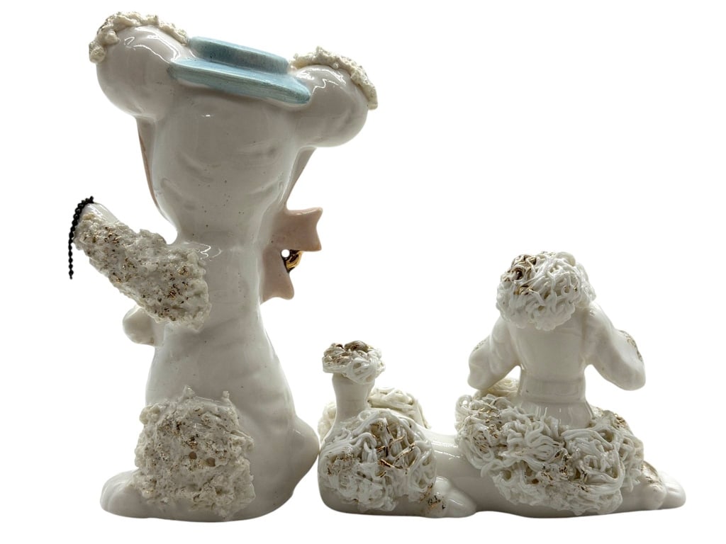 VINTAGE SPAGHETTI POODLE VANITY SET 4" - 3