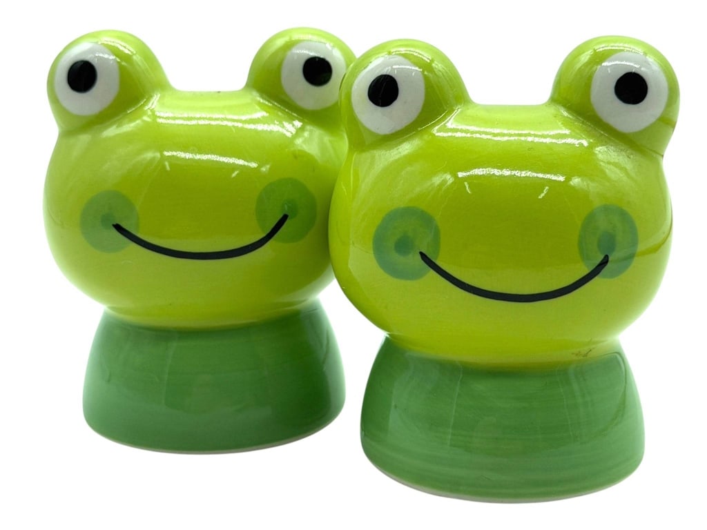 FROG SALT & PEPPER SHAKER SET 3" - 2