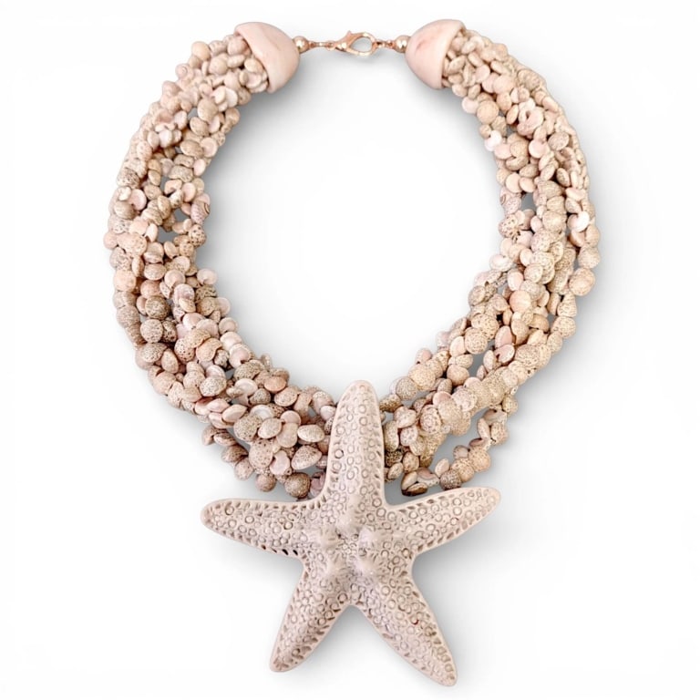 NEW CHUNKY BEADED STARFISH NECKLACE (1 of 4)