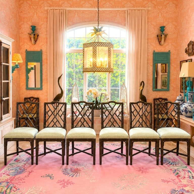 PALM BEACH REGENCY SET OF 6 BAMBOO- FORM CHAIRS (1 of 3)