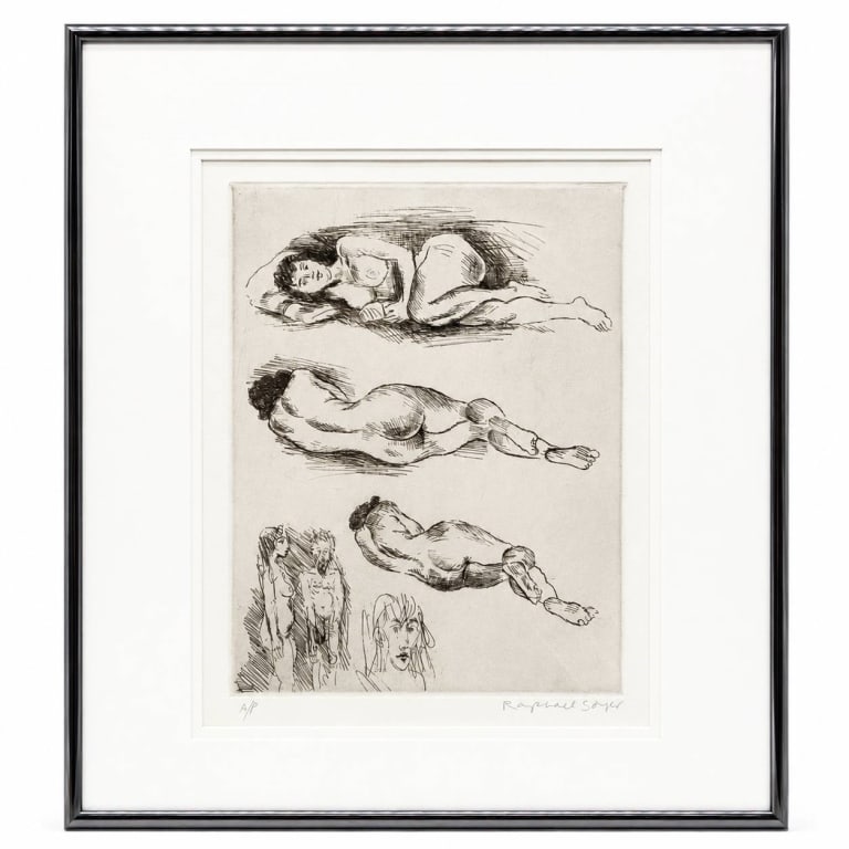 RAPHAEL SOYER ARTIST'S PROOF ETCHING 18" (1 of 4)
