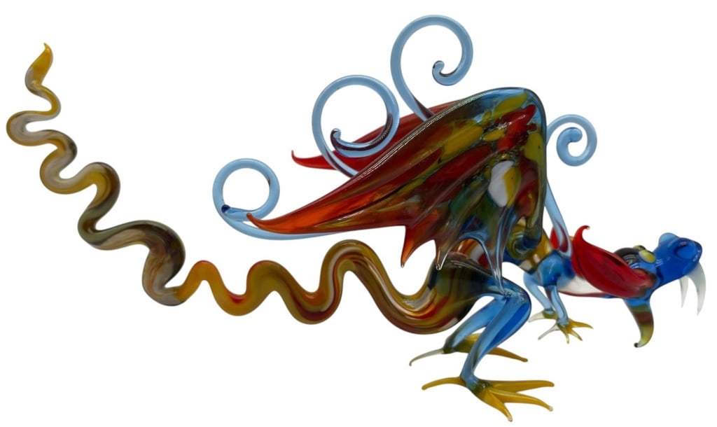 MURANO STYLE ART GLASS FANTASY CREATURE 10" (1 of 8)