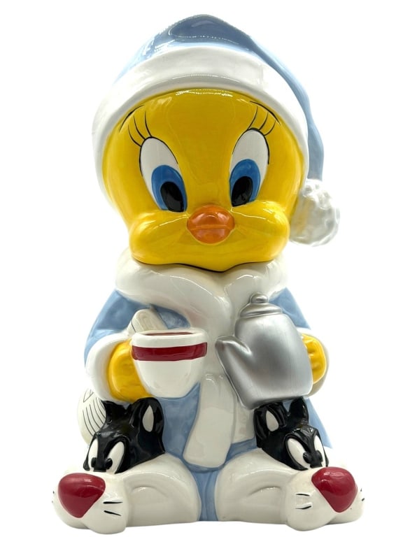 TWEETY BIRD WINTER COOKIE JAR 13" (1 of 5)